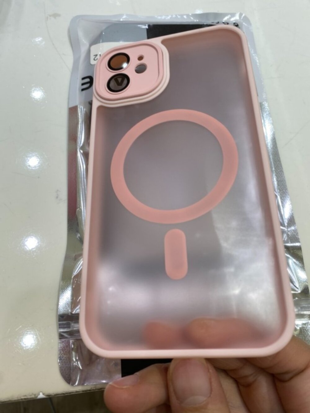 Blush Pink Magnetic Frosted iPhone Case